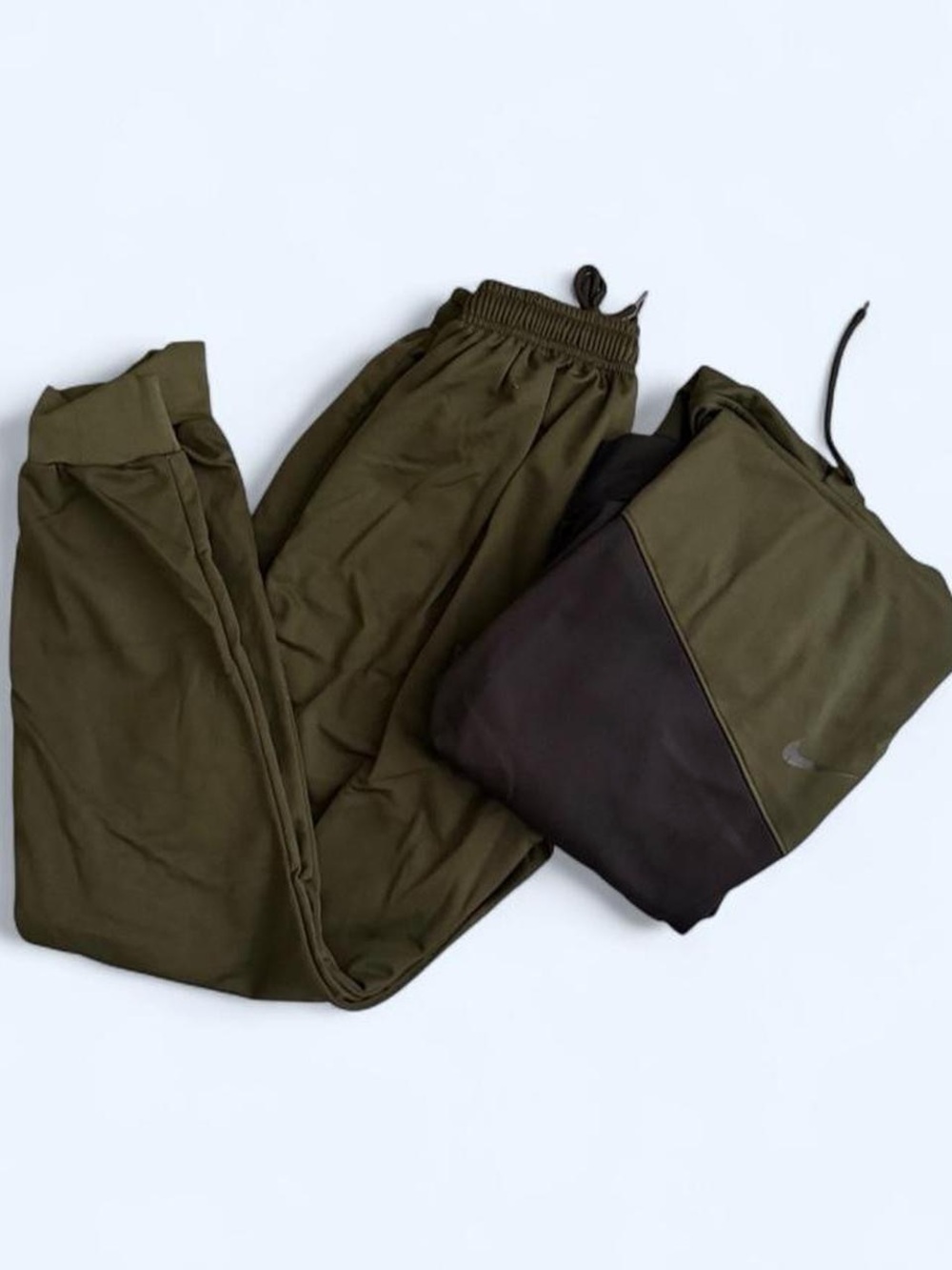 Nike Kids Olive Green and Black Jogger Set